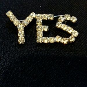 YES lapel pin.